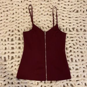 burgundy Express tank top